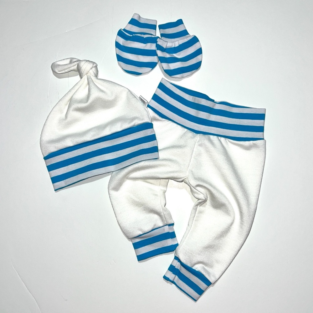 Handmade Newborn Baby Boy 3 Piece‎ Outfit Professionally Made